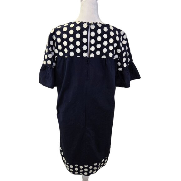 J. Crew Polka Dot Trim Shift Dress Size 8 - Picture 2 of 8